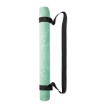 Tapete de yoga feito de PU e borracha de coco personalização total cor verde menta quinta vista