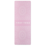 Tapete de yoga feito de PU e borracha de coco personalização total cor cor-de-rosa claro