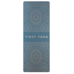Tapete de yoga feito de PU e borracha de coco personalização total cor azul petróleo