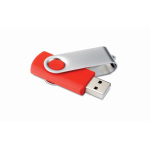 Pen USB com estrutura de ABS Techmate personalização total cor vermelho quinta vista