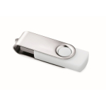 Pen USB com estrutura de ABS Techmate personalização total cor branco