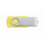 Pen USB com estrutura de ABS Techmate personalização total cor amarelo sétima vista