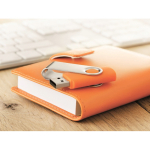 Pen USB com estrutura de ABS Techmate personalização total cor cor-de-laranja