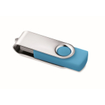 Pen USB com estrutura de ABS Techmate personalização total cor turquesa