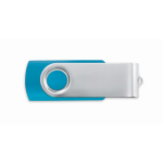 Pen USB com estrutura de ABS Techmate personalização total cor turquesa sétima vista