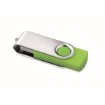 Pen USB com estrutura de ABS Techmate personalização total cor verde-lima transparente