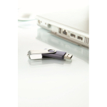 Pen USB com estrutura de ABS Techmate personalização total cor azul ultramarino