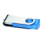 Pen USB de cores transparentes para personalizar personalização total cor azul transparente