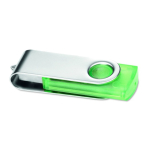 Pen USB de cores transparentes para personalizar personalização total cor verde transparente