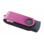 Pen USB com estrutura giratória de metal Techmate personalização total cor violeta