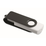 Pen USB com estrutura giratória colorida Techmate personalização total cor preto
