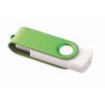 Pen USB com estrutura giratória colorida Techmate personalização total cor verde