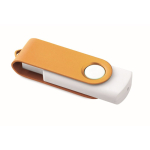 Pen USB com estrutura giratória colorida Techmate personalização total cor cor-de-laranja