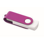 Pen USB com estrutura giratória colorida Techmate personalização total cor violeta
