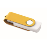 Pen USB com estrutura giratória colorida Techmate personalização total cor dourado