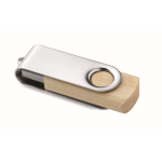 Pen USB clássica de madeira com estojo giratório personalização total cor madeira