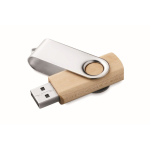 Pen USB clássica de madeira com estojo giratório personalização total cor madeira quinta vista