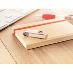 Pen USB clássica de madeira com estojo giratório personalização total cor madeira