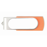 Pen USB colorida com estrutura personalizável personalização total cor cor-de-laranja sétima vista