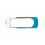 Pen USB colorida com estrutura personalizável personalização total cor turquesa sétima vista