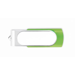 Pen USB colorida com estrutura personalizável personalização total cor verde-lima transparente sétima vista