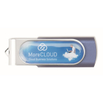 Pen USB colorida com estrutura personalizável personalização total cor azul ultramarino