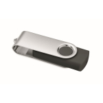 Clássica pen USB giratória de várias cores personalização total cor preto