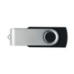 Clássica pen USB giratória de várias cores personalização total cor preto sétima vista