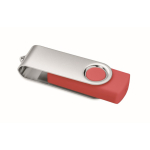 Clássica pen USB giratória de várias cores personalização total cor vermelho