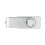 Clássica pen USB giratória de várias cores personalização total cor branco sétima vista