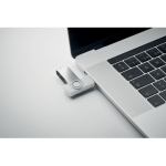 Clássica pen USB giratória de várias cores personalização total cor branco