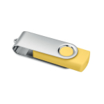 Clássica pen USB giratória de várias cores personalização total cor amarelo