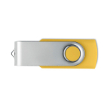 Clássica pen USB giratória de várias cores personalização total cor amarelo sétima vista