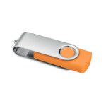 Clássica pen USB giratória de várias cores personalização total cor cor-de-laranja