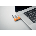 Clássica pen USB giratória de várias cores personalização total cor cor-de-laranja