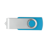 Clássica pen USB giratória de várias cores personalização total cor turquesa sétima vista