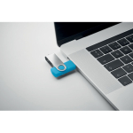 Clássica pen USB giratória de várias cores personalização total cor turquesa