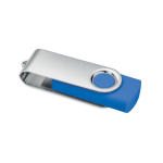 Clássica pen USB giratória de várias cores personalização total cor azul real