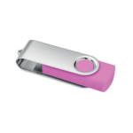 Clássica pen USB giratória de várias cores personalização total cor fúcsia