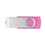 Clássica pen USB giratória de várias cores personalização total cor fúcsia sétima vista