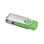 Clássica pen USB giratória de várias cores personalização total cor verde-lima transparente