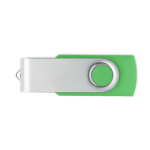 Clássica pen USB giratória de várias cores personalização total cor verde-lima transparente sétima vista