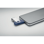 Clássica pen USB giratória de várias cores personalização total cor azul ultramarino