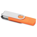 Pen USB colorida com ligação Tipo-C personalização total cor cor-de-laranja