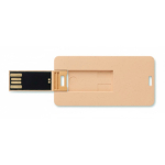 Pen USB plana com estrutura feita de palha personalização total cor madeira sétima vista