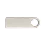 Pen USB mini de zinco com detalhe para pendurar personalização total cor prateado sétima vista
