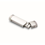 USB acabamento acetinado e detalhes transparentes personalização total cor prateado quinta vista