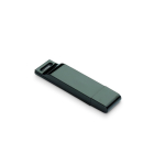 Pen USB plana com tampa protetora a condizer personalização total cor preto