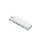 Pen USB plana com tampa protetora a condizer personalização total cor branco