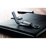 Elegante pen com capa de pele e fecho magnético personalização total cor preto